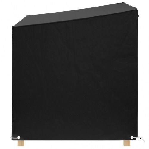 Overtræk til gyngebænk - sort PE 215×150×130/150 cm med 12 øjer
