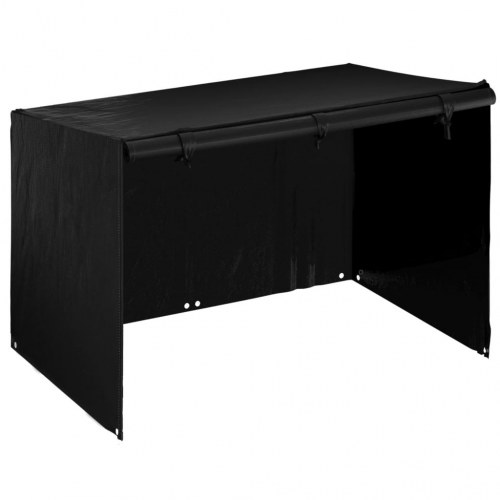 Overtræk til gyngebænk - sort PE 215×150×130/150 cm med 12 øjer