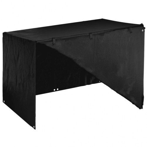 Overtræk til gyngebænk - sort PE 215×150×130/150 cm med 12 øjer