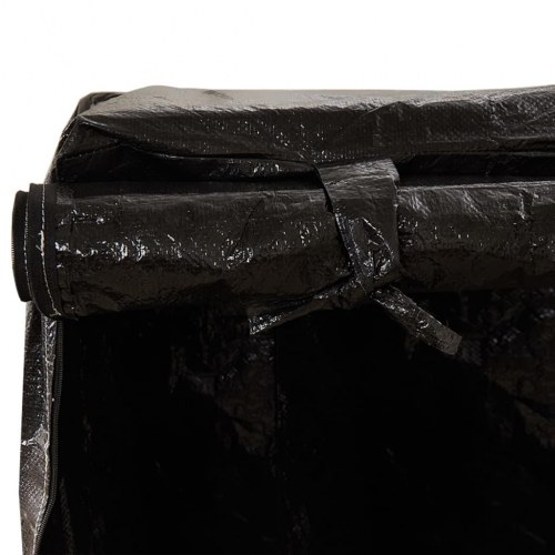 Overtræk til gyngebænk - sort PE 215×150×130/150 cm med 12 øjer