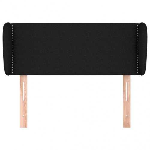Sengegavl med kanter 103 x 23 x 78/88 cm - sort