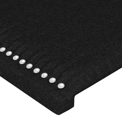 Sengegavl med kanter 103x23x78/88 cm stof sort