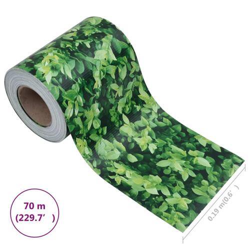 Haveskærm 70x0,19 m PVC grøn