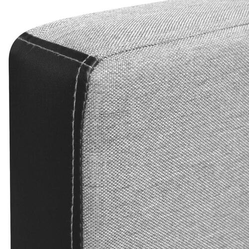 Hjørnesovesofa 218x155x69 cm stof sort og grå