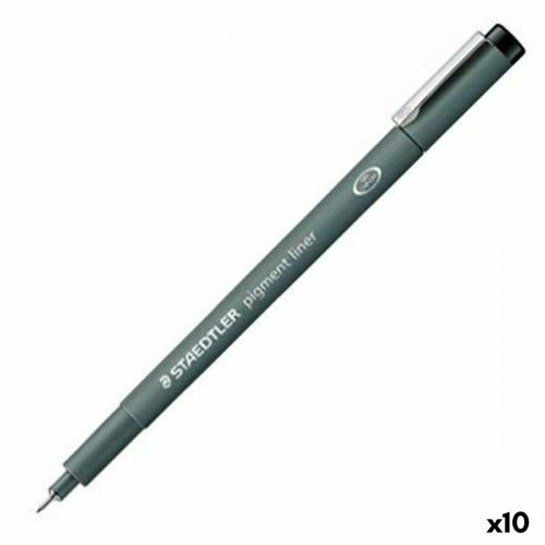 Staedtler Pigment Liner fineliner - sort, 0,1 mm (10 stk.)