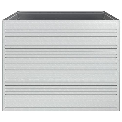 Højbed 100x100x77 cm galvaniseret stål sølvfarvet