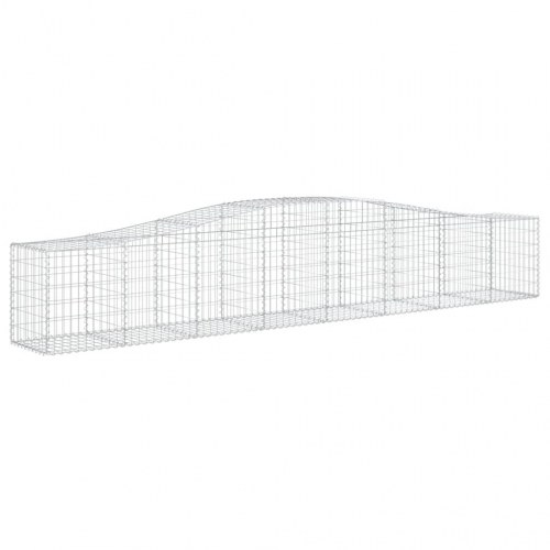 Buede gabionkurve - 9 stk. 400×50×60/80 cm i galvaniseret jern