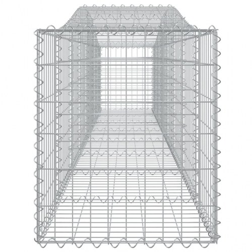 Buede gabionkurve - 9 stk. 400×50×60/80 cm i galvaniseret jern