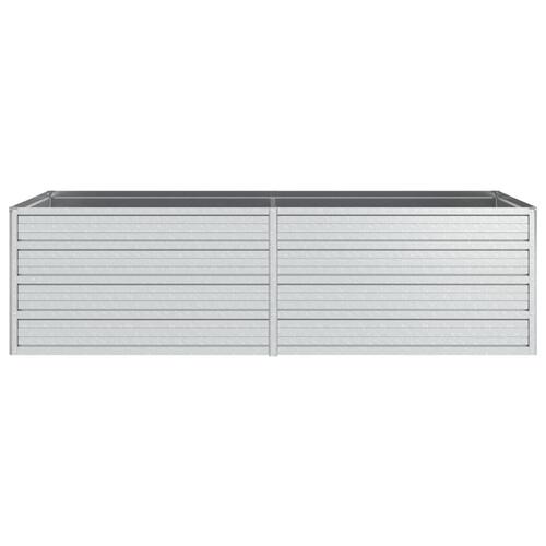 Højbed 160x80x45 cm galvaniseret stål sølvfarvet