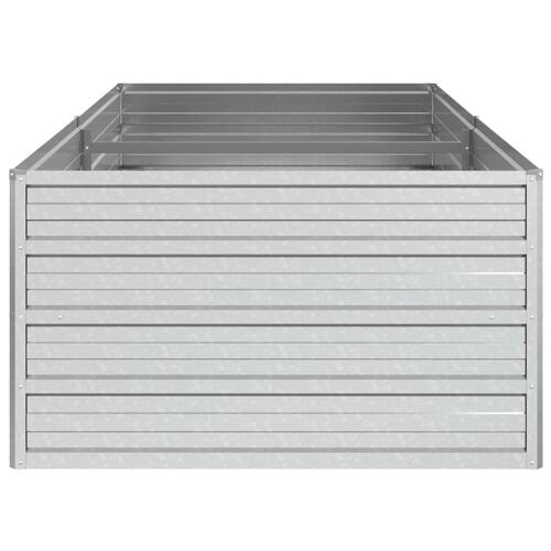 Højbed 160x80x45 cm galvaniseret stål sølvfarvet