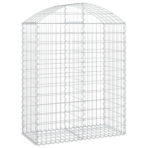 Buet gabionkurv 100x50x120/140 cm galvaniseret jern