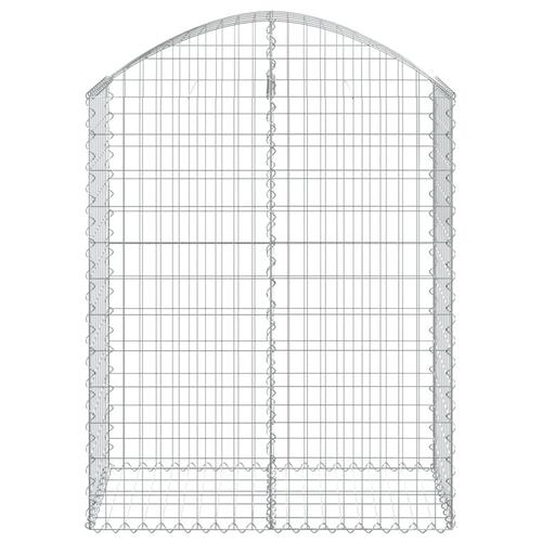 Buet gabionkurv 100x50x120/140 cm galvaniseret jern
