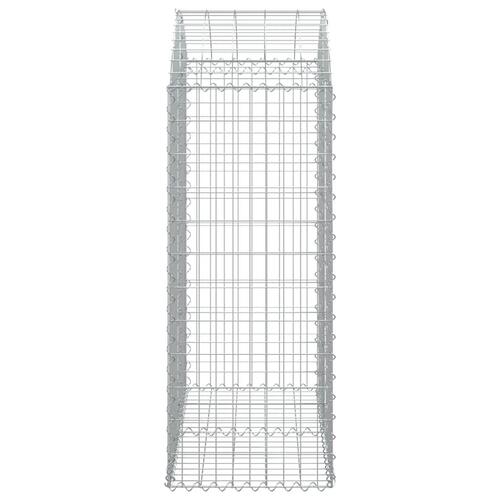 Buet gabionkurv 100x50x120/140 cm galvaniseret jern