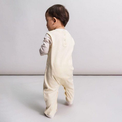 Sparkedragt til baby Looney Tunes - langærmet, gul/grå, 24 mdr