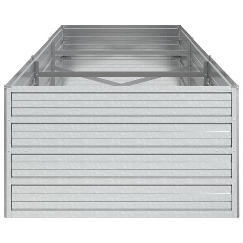 Højbed 240x80x45 cm galvaniseret stål sølvfarvet
