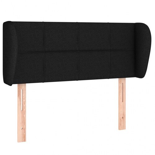 Sengegavl med kanter 93 x 23 x 78/88 cm - sort