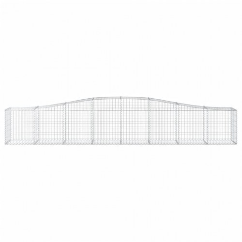 Buede gabionkurve - 5 stk. 400 × 50 × 60/80 cm i galvaniseret jern