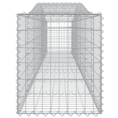 Buede gabionkurve - 5 stk. 400 × 50 × 60/80 cm i galvaniseret jern