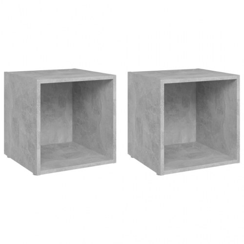 TV-borde 2 stk. 37 x 35 x 37 cm - betongrå