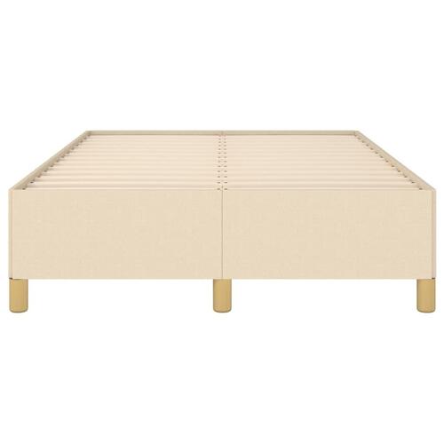 Sengeramme 120x200 cm stof cremefarvet