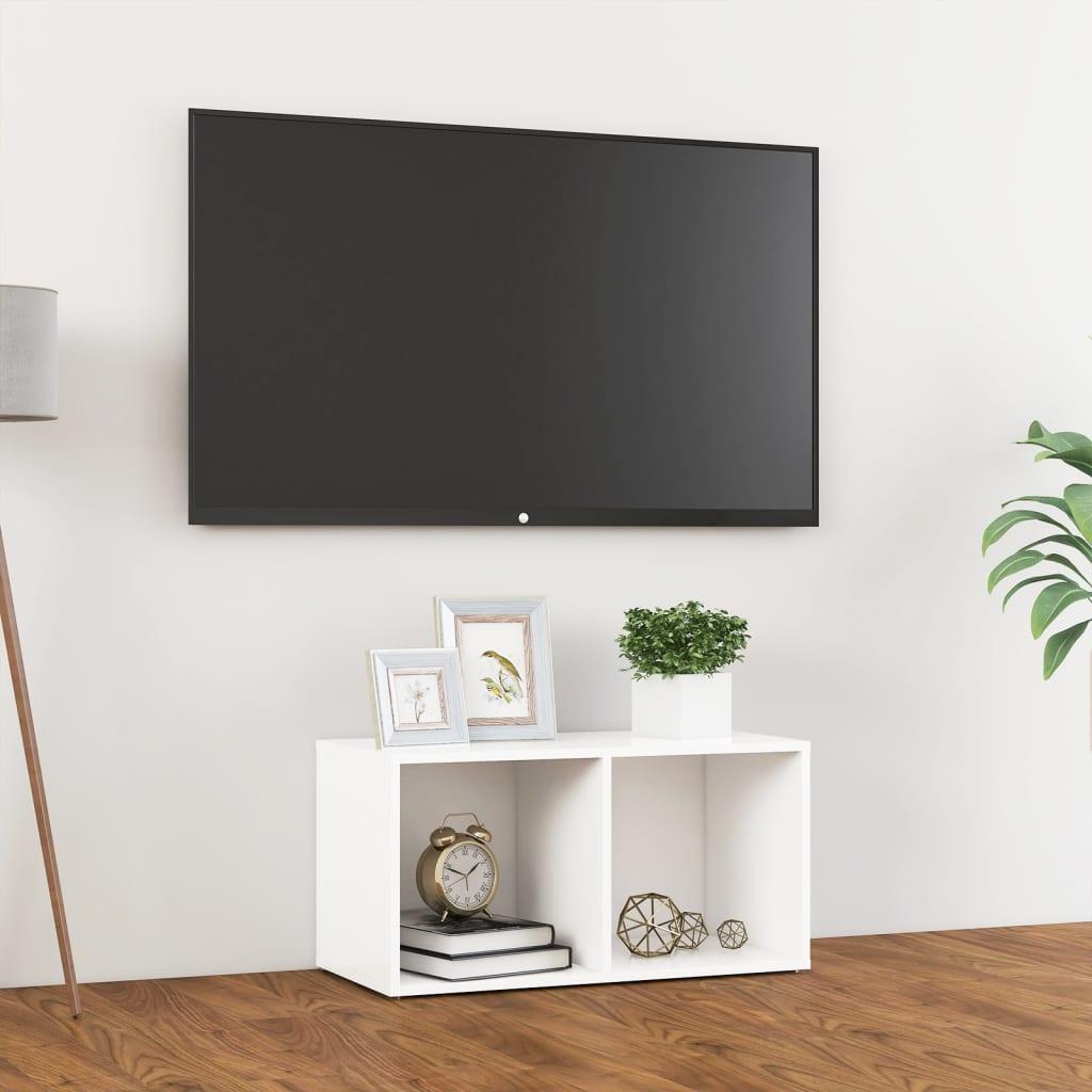 Tv-Bord 72X35X36,5 Cm Konstrueret Træ Hvid - 72 cm / 36.5 cm