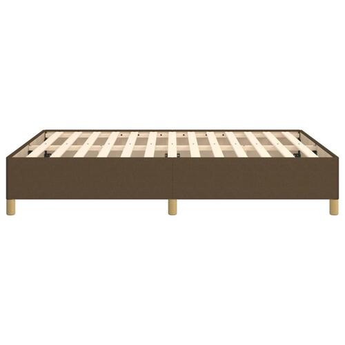 Sengeramme uden madras 140x190 cm stof mørkebrun