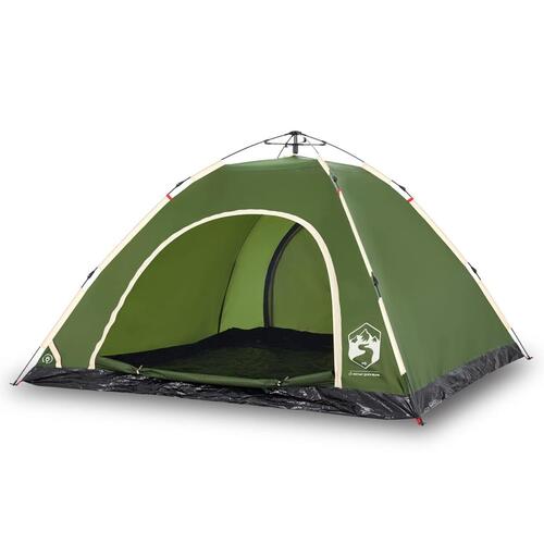 5-personers campingtelt vandafvisende quick-release grøn