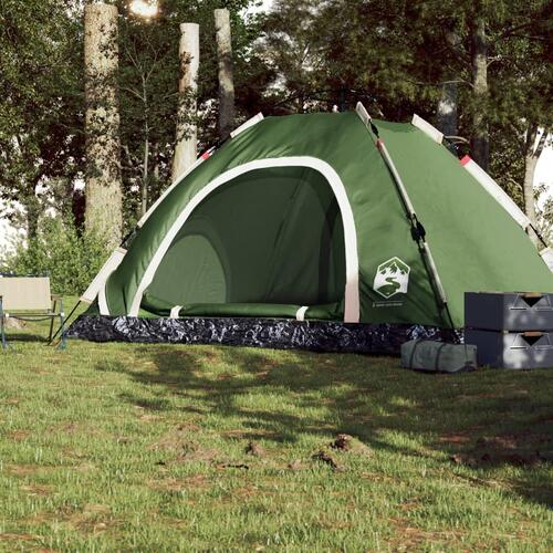 5-personers campingtelt vandafvisende quick-release grøn