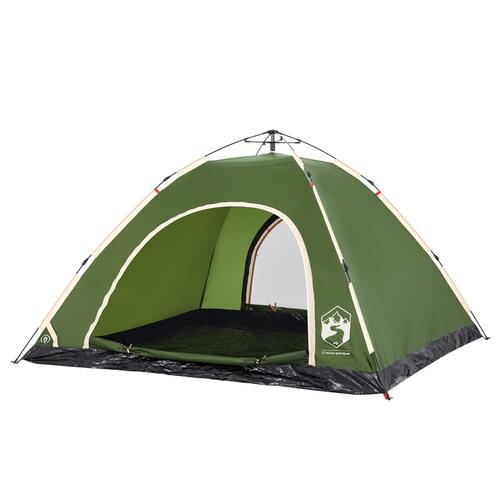 5-personers campingtelt vandafvisende quick-release grøn