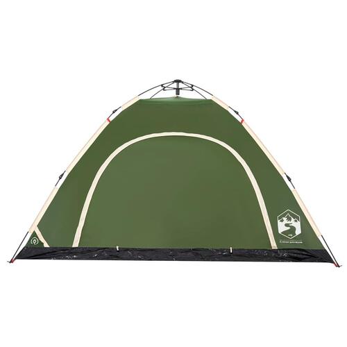 5-personers campingtelt vandafvisende quick-release grøn