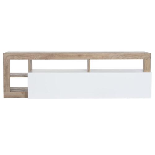møbler Hvid Brun Metal Træ MDF 184 x 42 x 58 cm
