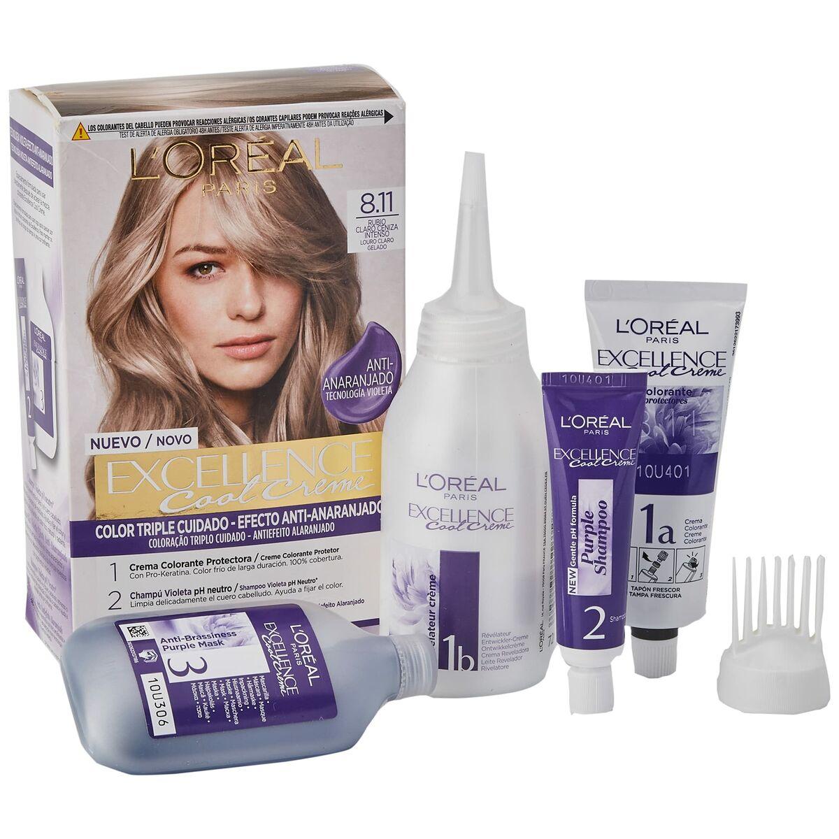 Permanent hårfarve - creme L'Oreal Make Up Excellence 8,11 Lys Askeblond 192 ml