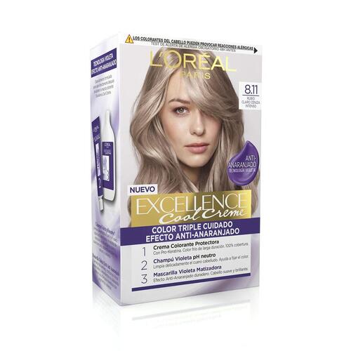 Permanent hårfarve - creme L'Oreal Make Up Excellence 8,11 Lys Askeblond 192 ml