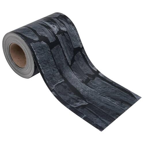 Haveskærm 35x0,19 m PVC stenlook grå