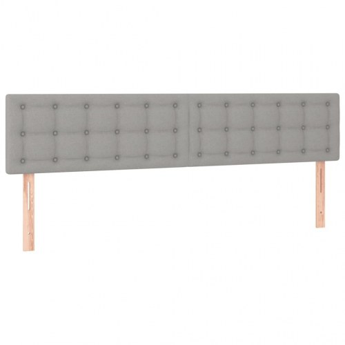 Kontinentalseng med madras 120x190 cm - stof, lysegrå