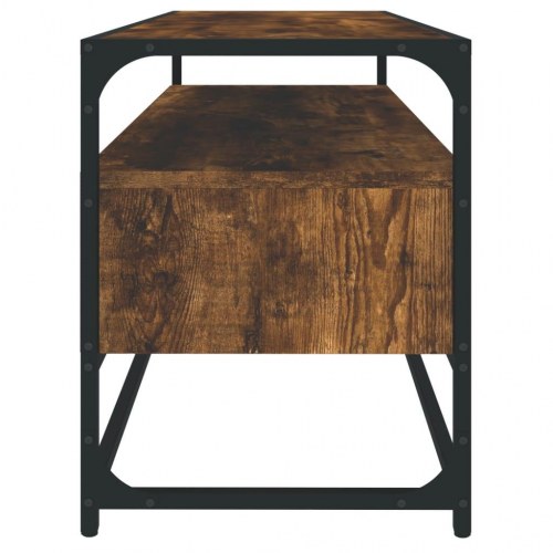 Tv-bord 100x35x45 cm konstrueret træ røget egetræsfarve