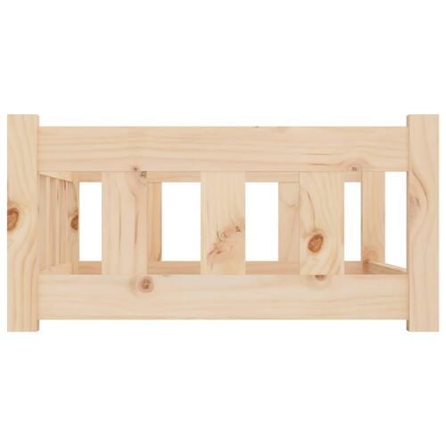Hundeseng 75,5x55,5x28 cm massivt fyrretræ