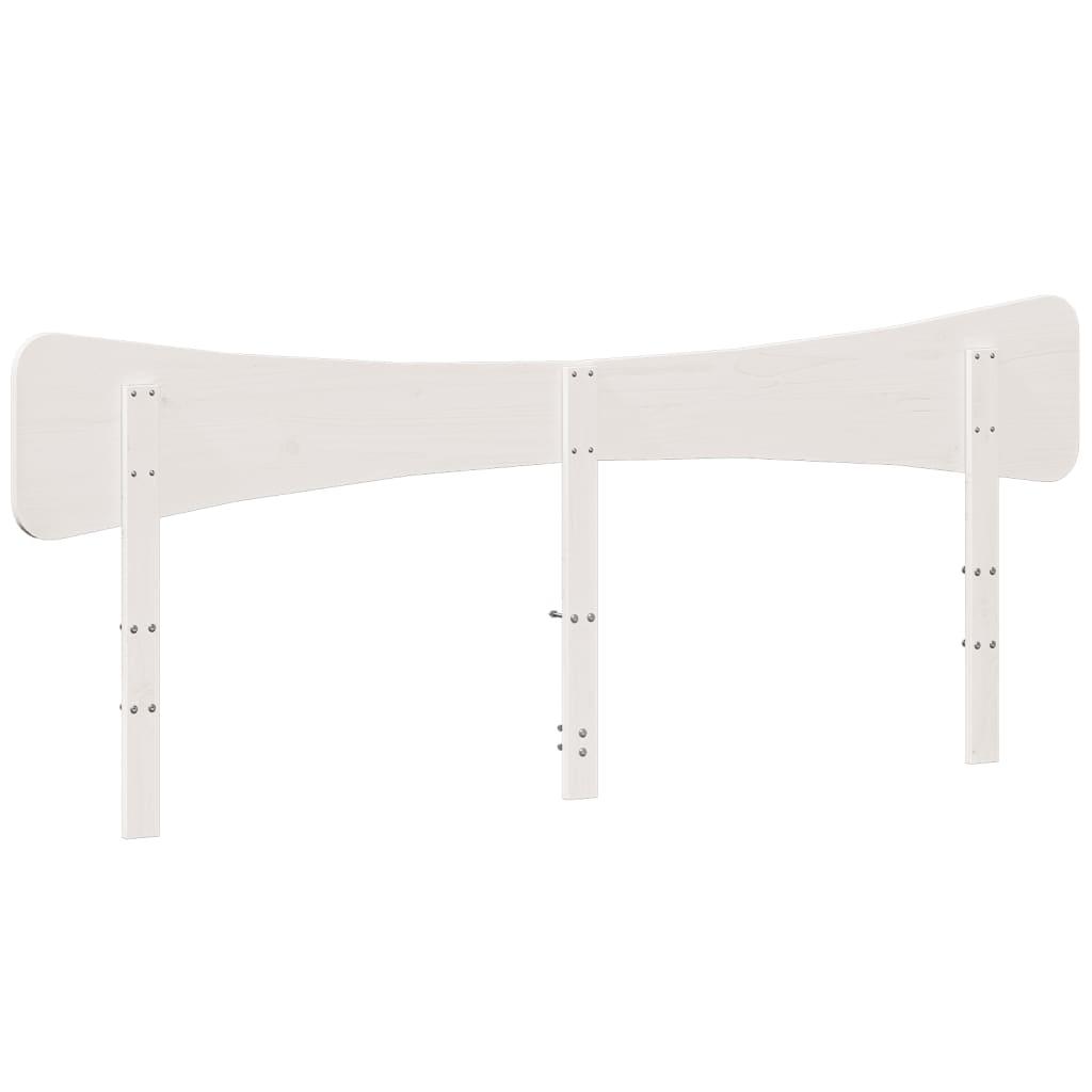 Sengegavl 180 cm massivt fyrretræ hvid