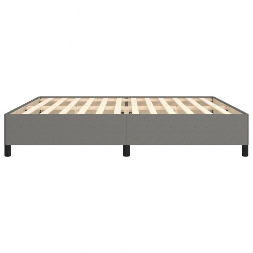Sengeramme i stof 200x200 cm - mørkegrå, uden madras