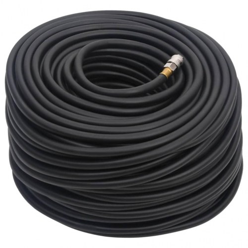 Hybrid luftslange 20 m - gummi/PVC, 3/8" hurtigkobling, sort