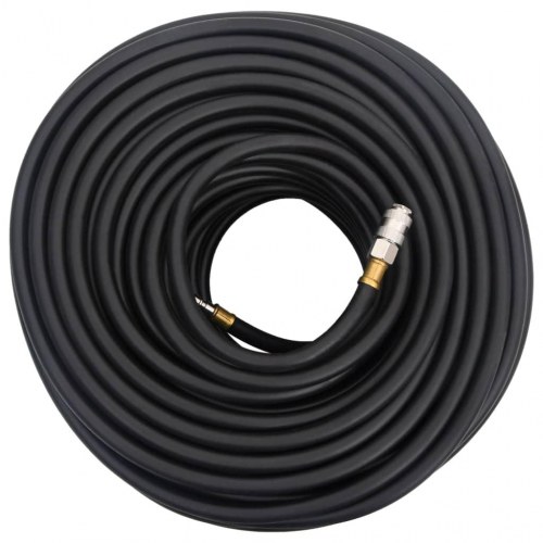 Hybrid luftslange 20 m - gummi/PVC, 3/8" hurtigkobling, sort