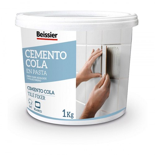 Beissier cementlim hvid 1 kg - til tegl og fliser