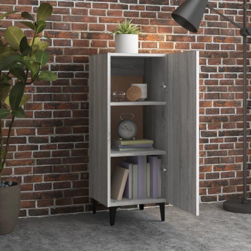 Skænk 34,5 x 34 x 90 cm i konstrueret træ - grå sonoma-eg