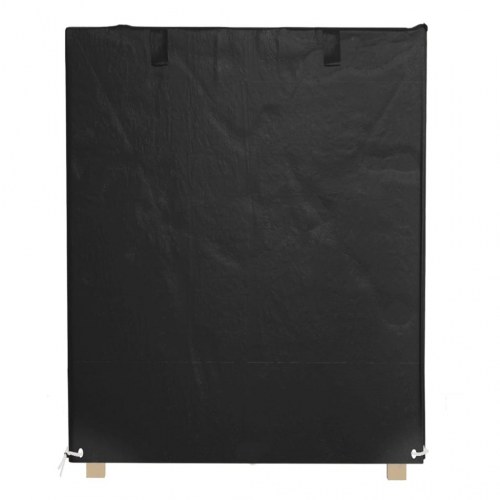 Overtræk til gyngebænk 125×90×135/165 cm - sort PE med lynlås og 8 øjer