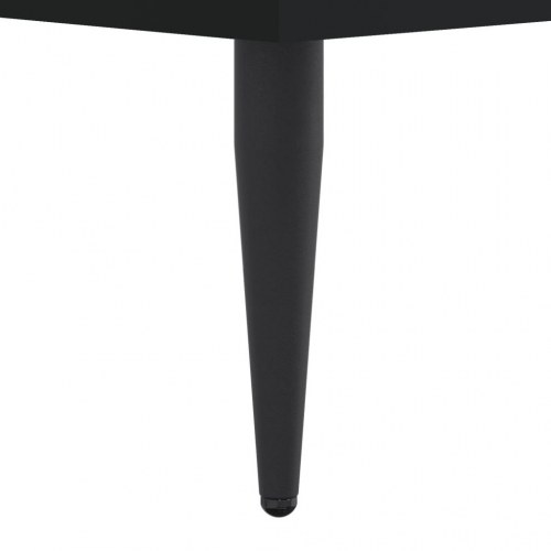 Sengeramme 90×190 cm i sort konstrueret træ med metalben