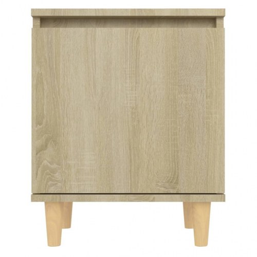Sengeskab med massive træben 40×30×50 cm - sonoma-eg