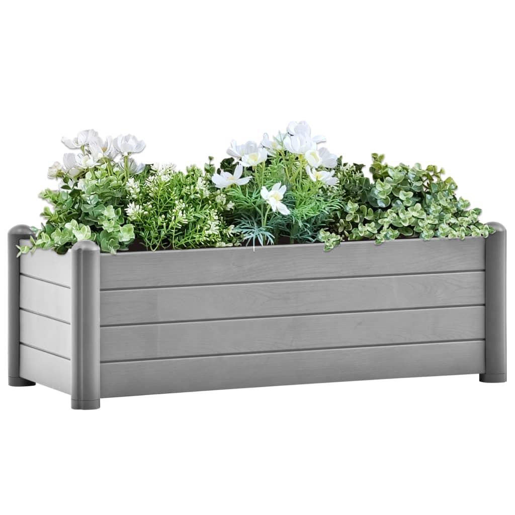 Højbed 100x43x35 cm PP stengrå