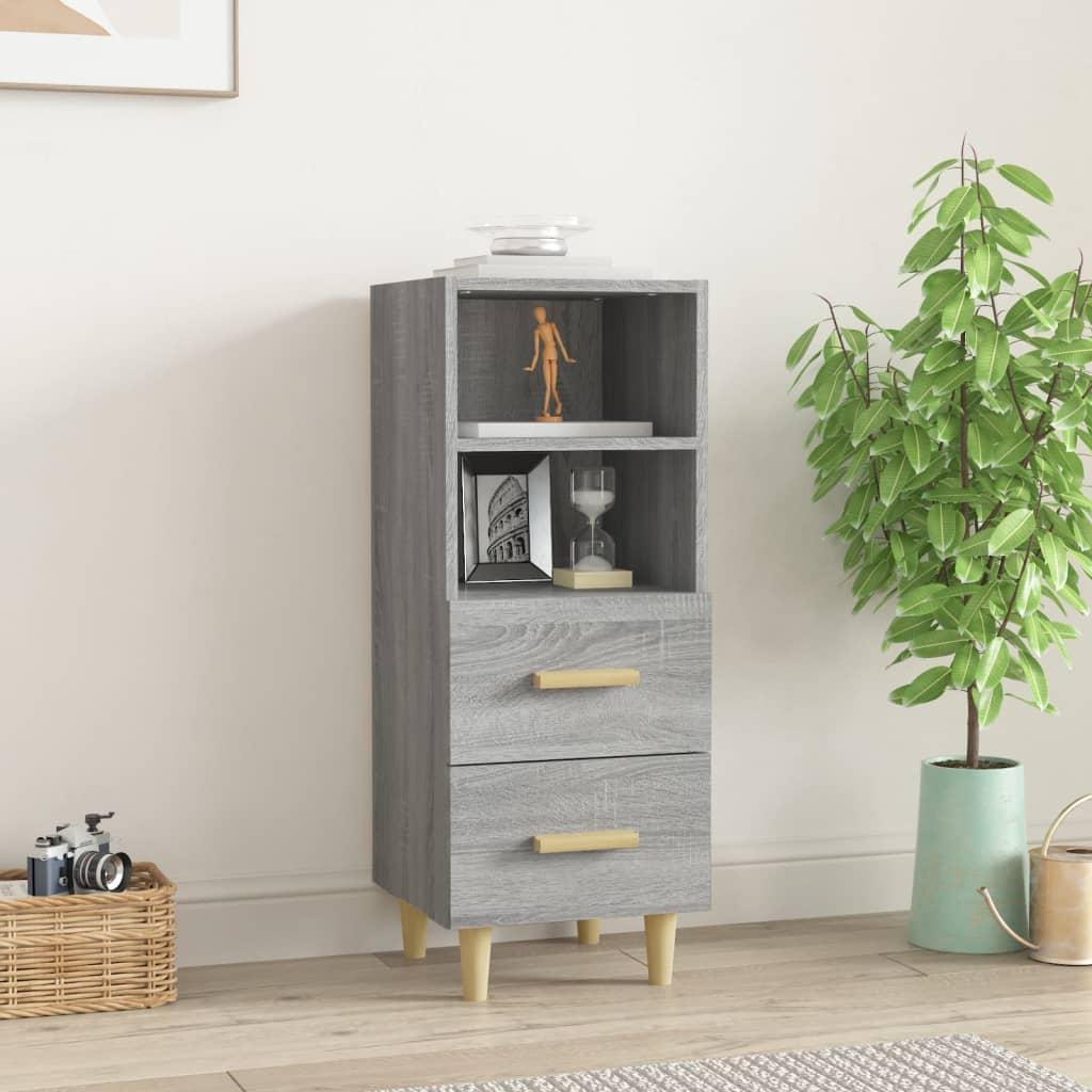 Skænk 34,5 × 34 × 90 cm i konstrueret træ - grå sonoma-eg