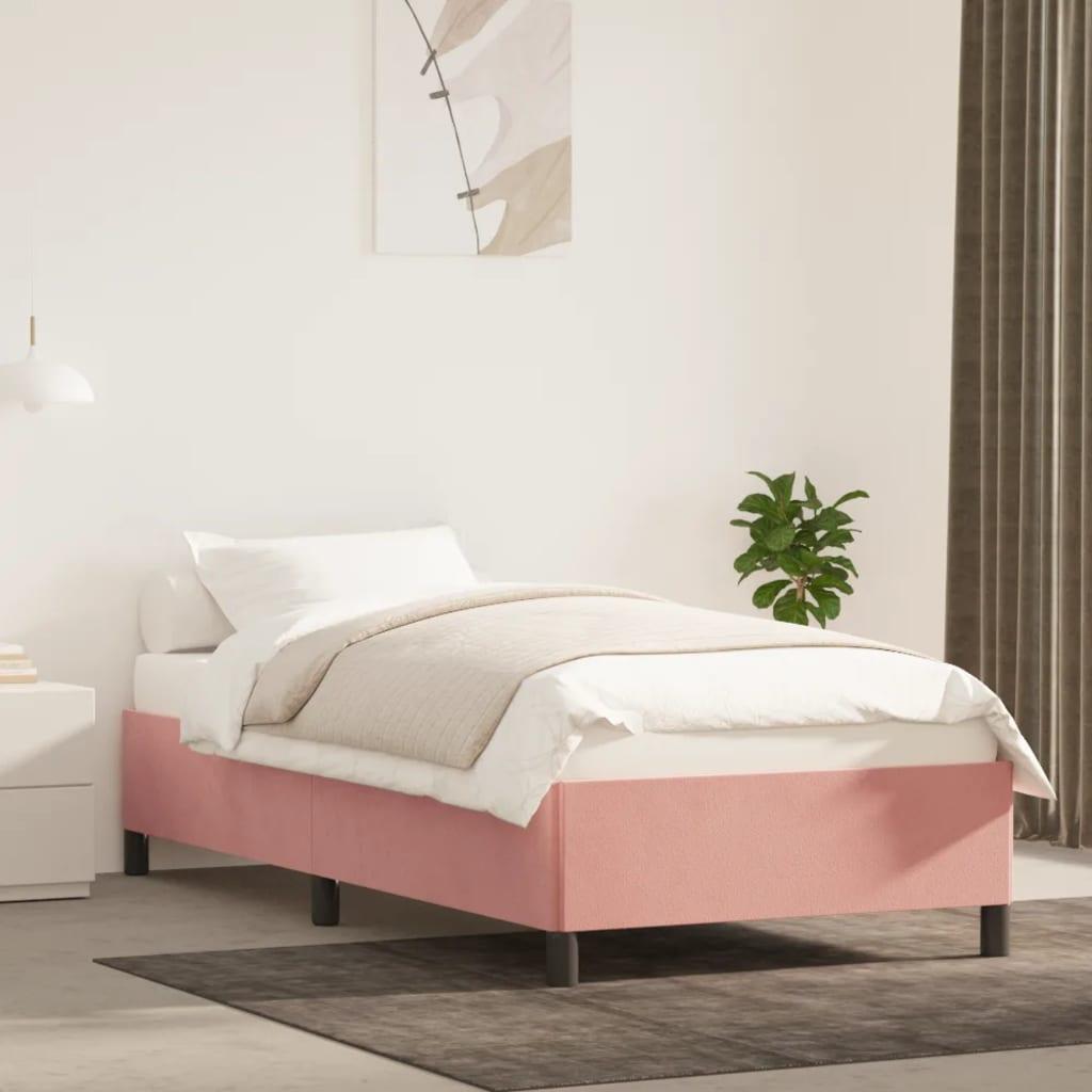 Sengeramme 100x200 cm fløjl pink