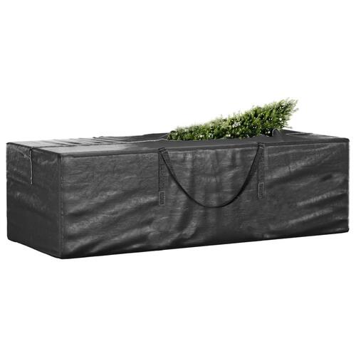 Opbevaringspose til juletræ 135x40x55 cm polyethylen sort